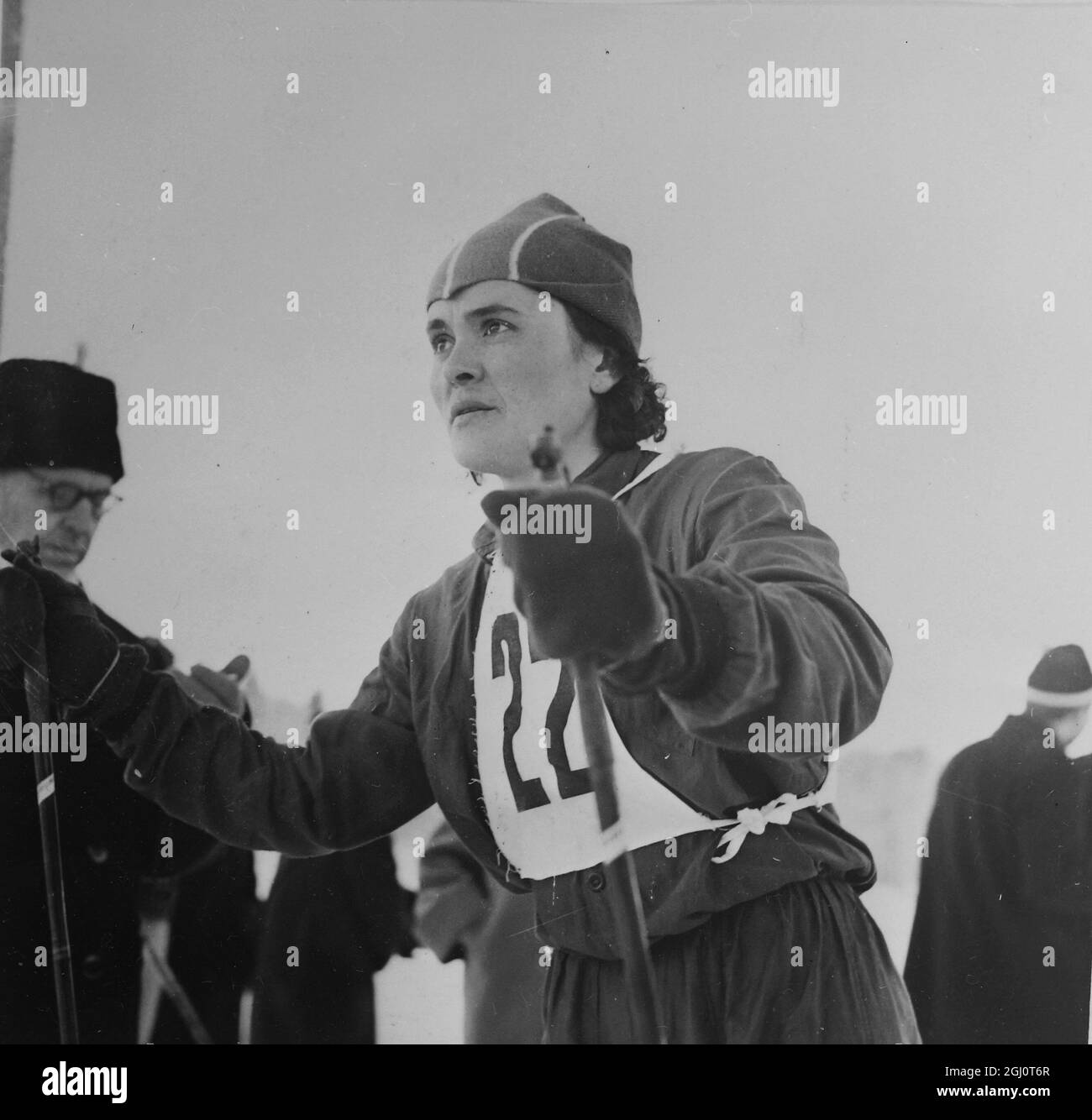 SCIATORE RADYA EROSHINA MEMBRO DELLA SQUADRA OLIMPICA SOVIETICA 2 FEBBRAIO 1960 Foto Stock