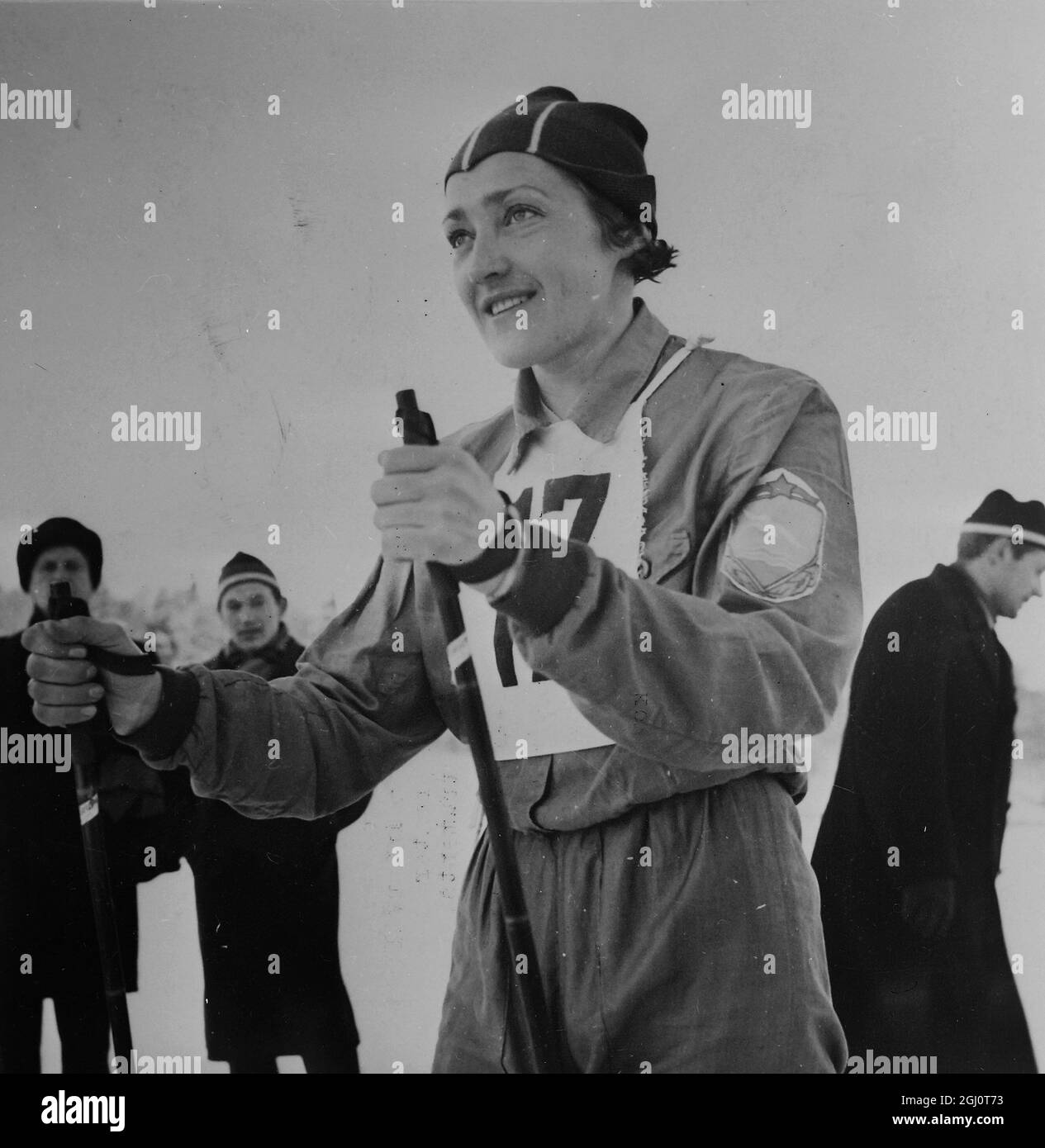 SCIATORE LIUBOVBARANOVA MEMBRO DELLA SQUADRA OLIMPICA SOVIETICA 2 FEBBRAIO 1960 Foto Stock