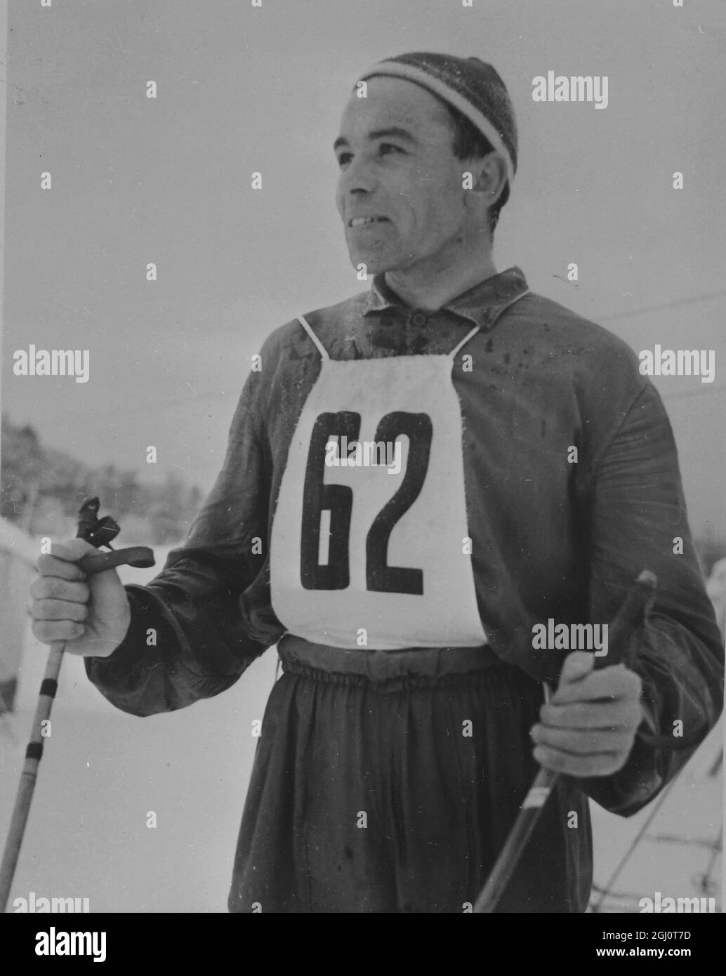 SCIATORE NIKOLAI ANIKIN MEMBRO DELLA SQUADRA OLIMPICA SOVIETICA 2 FEBBRAIO 1960 Foto Stock
