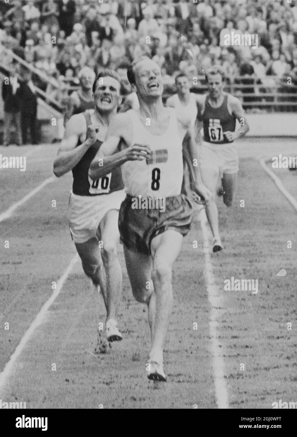DAN WAERN DELLA SQUADRA OLIMPICA SVEDESE - 30 LUGLIO 1960 Foto Stock