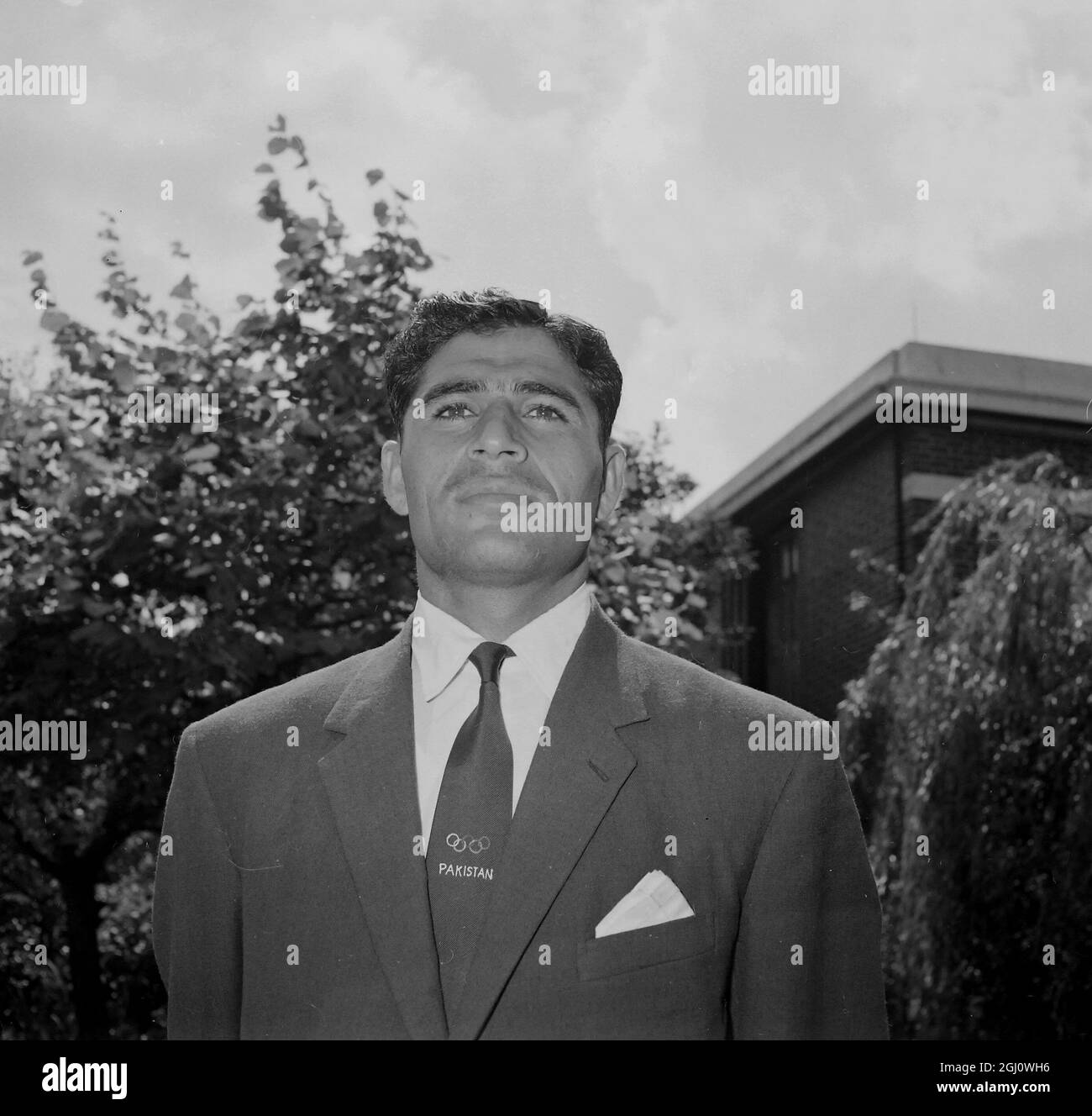 SULTAN MAHMOOD BOXER - GIOCO OLIMPICO PAKISTAN OLYMPIC TEAM 4 AGOSTO 1960 Foto Stock