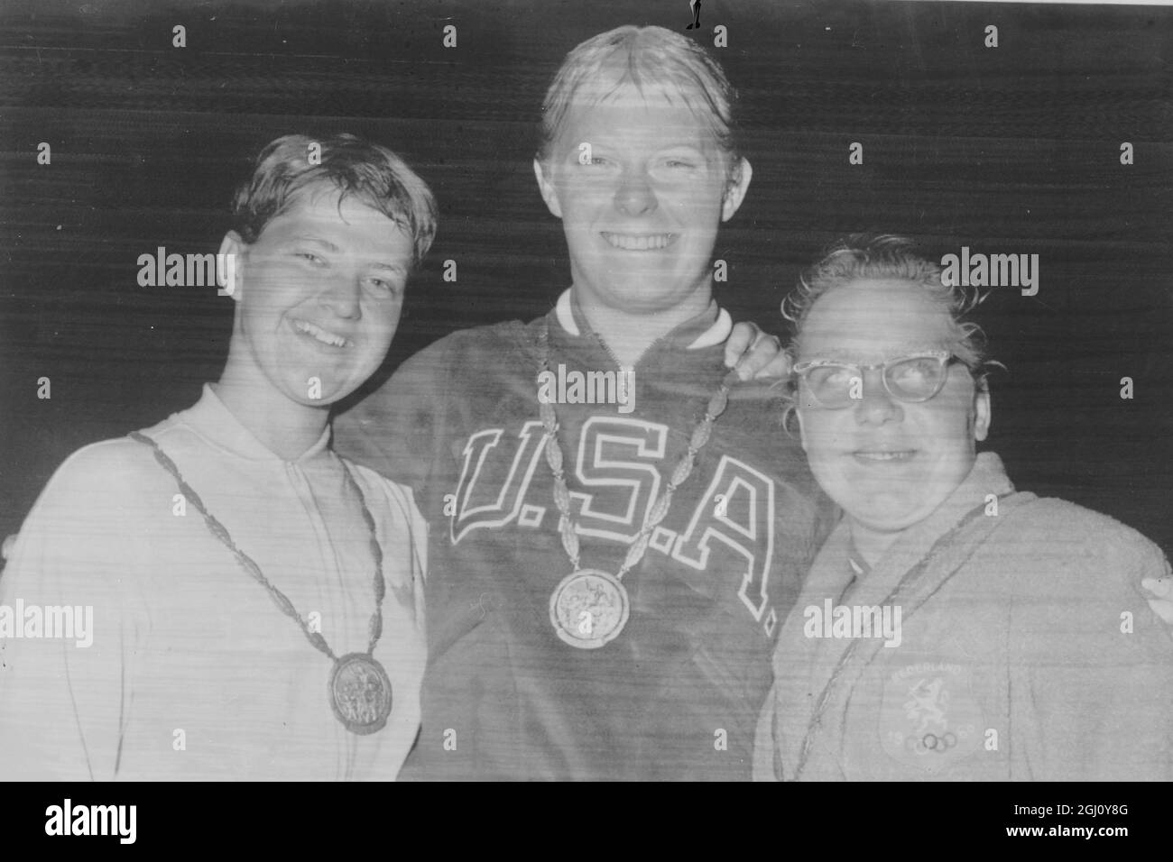 GIOCO OLIMPICO NUOTO 400M FREESTYLE DONNE FINALE VON SALTZA GOLD OT 2 SETTEMBRE 1960 Foto Stock