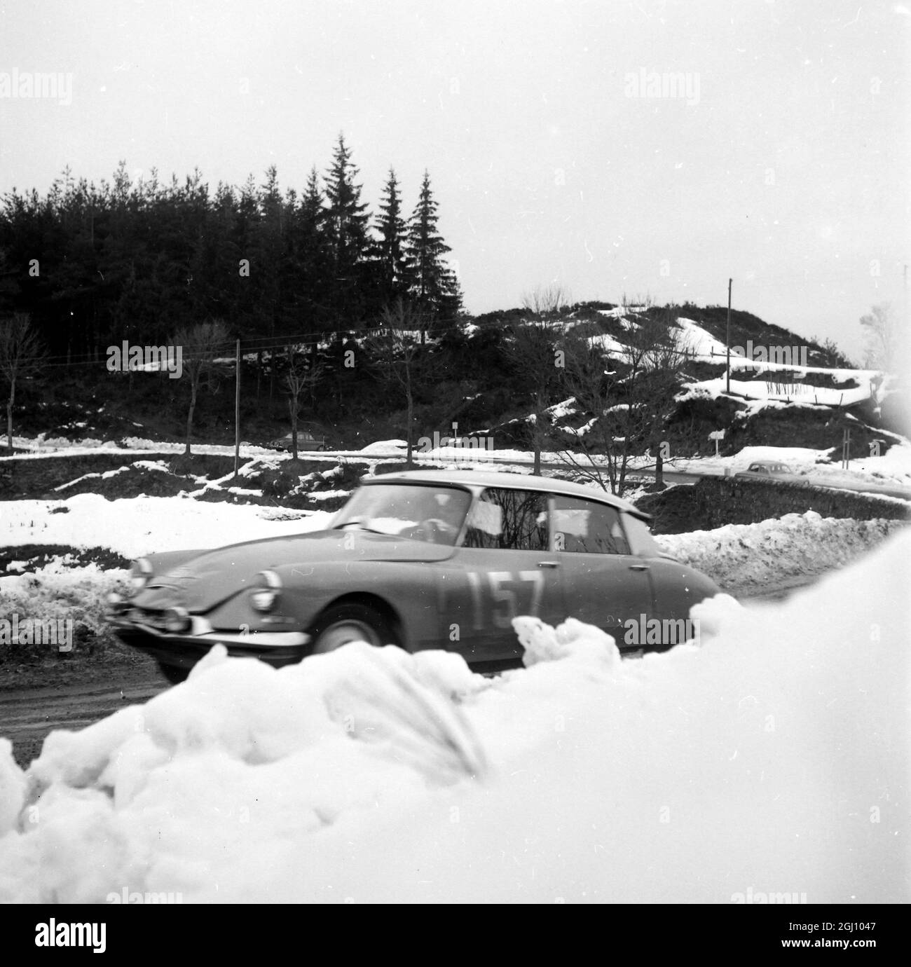 CORSE AUTOMOBILISTICHE IN FRANCIA 24 GENNAIO 1961 Foto Stock