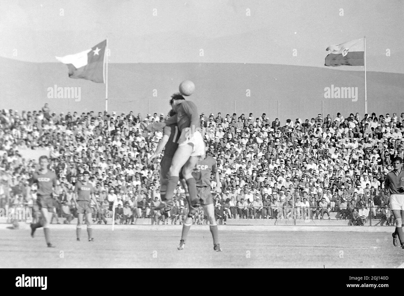 COPPA DEL MONDO DI CALCIO RUSSIA V JUGOSLAVIA ; 4 GIUGNO 1962 Foto Stock