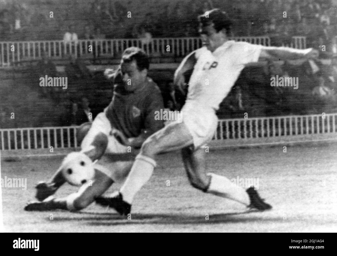 CALCIO COPPA DELLE NAZIONI EUROPEE DANIMARCA V AZIONE URSS ; 18 GIUGNO 1964 Foto Stock