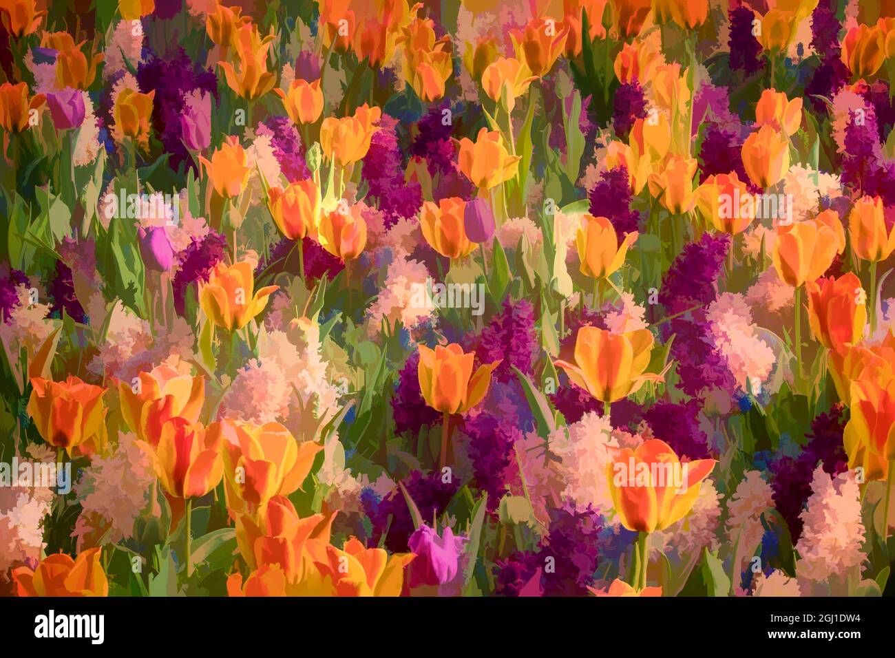 Riassunto del giardino dei fiori. Foto Stock