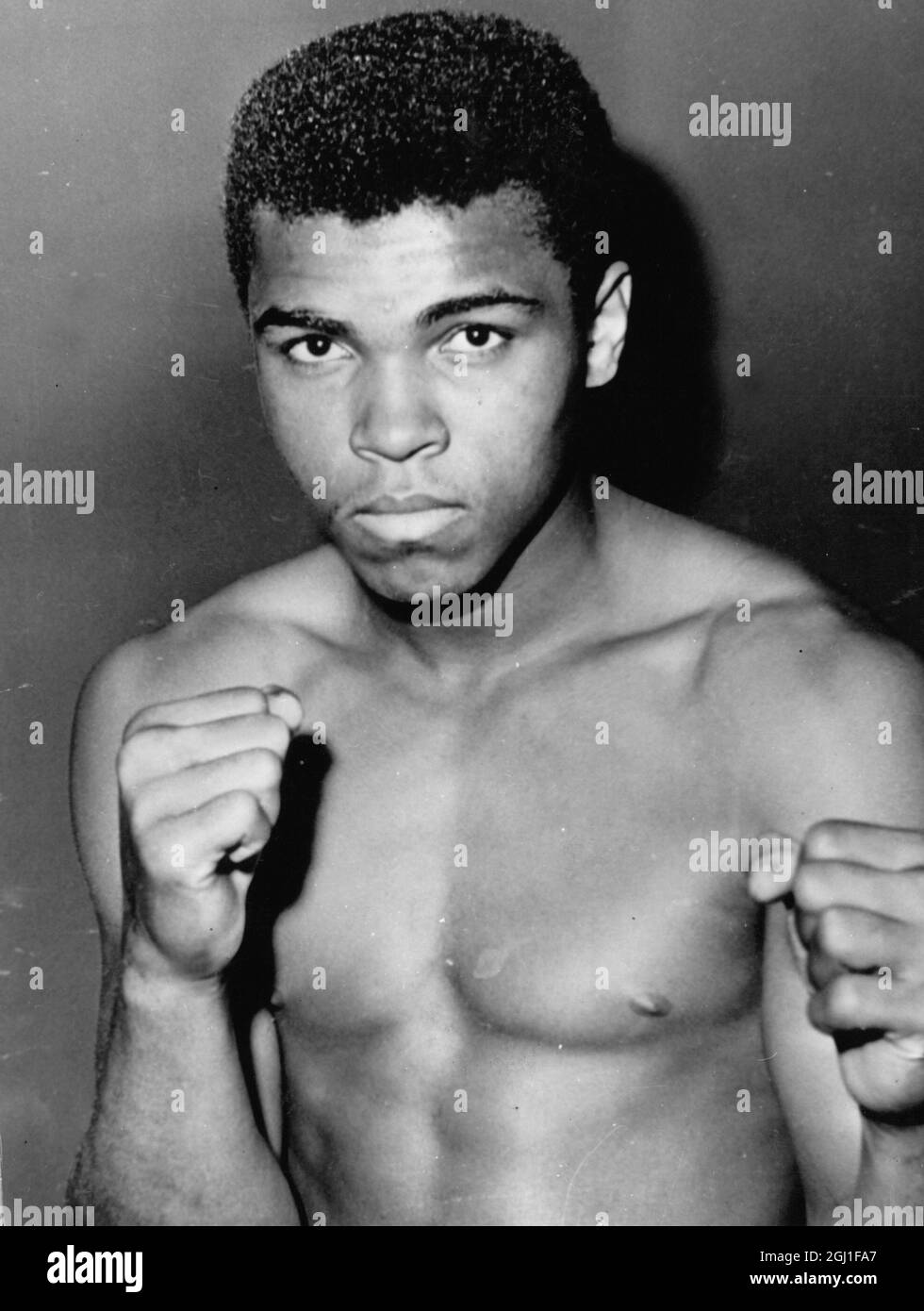 (Muhammad Ali) Cassius Clay pugile americano 1962 Foto Stock