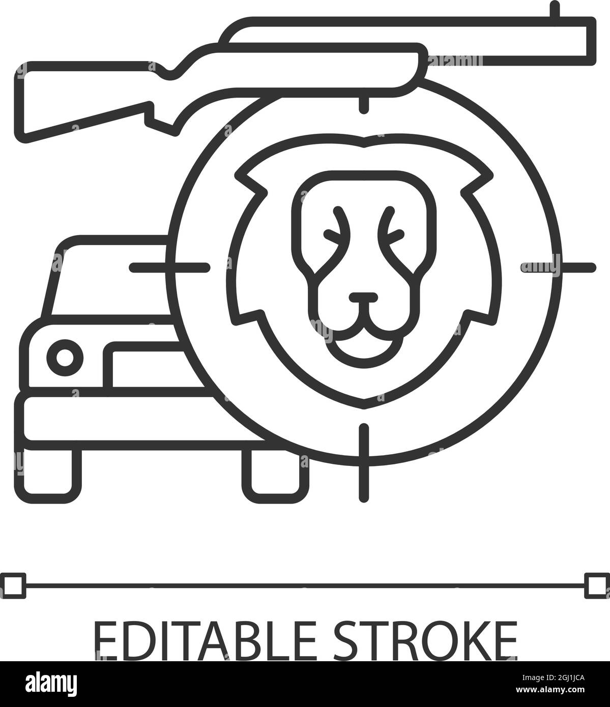 Icona di Safari lineare Illustrazione Vettoriale