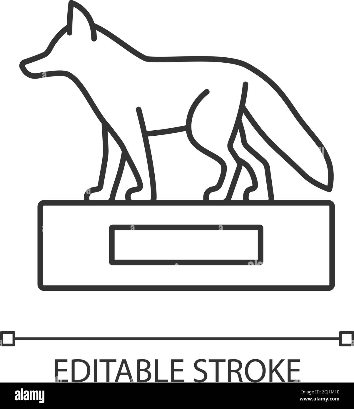 Icona lineare tassidermia Illustrazione Vettoriale