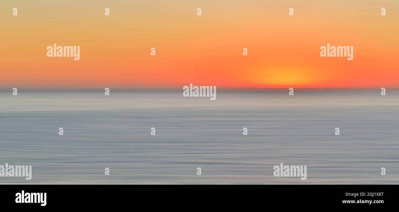 USA, California, Ranchos Palos Verdes. Tramonto astratto. Foto Stock