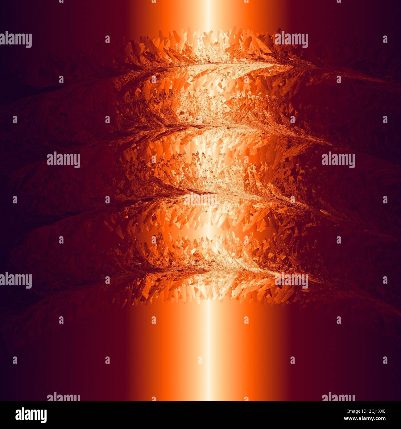Splendido sfondo astratto con centro luminoso. Quattro linee radiali con effetto di deformazione e deformazione Foto Stock