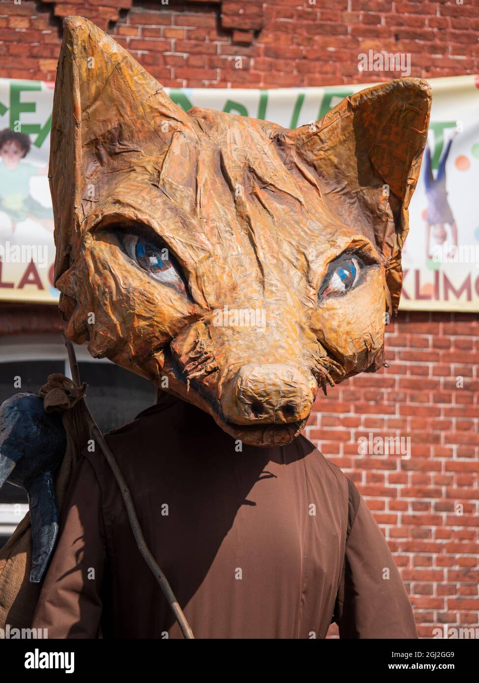 Sint Gillis WAAS, Belgio, 04 settembre 2021, Giganti nella processione del mercato del partito, qui si vede il gigante Reinaert di Lochristi Foto Stock