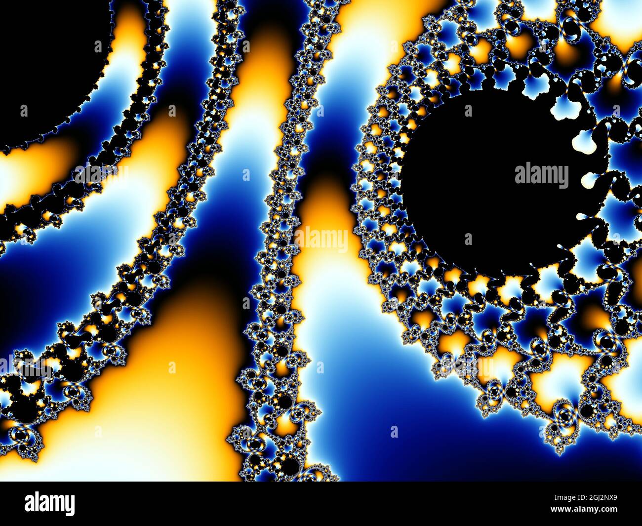 Struttura frattale matematica complessa astratta Foto Stock