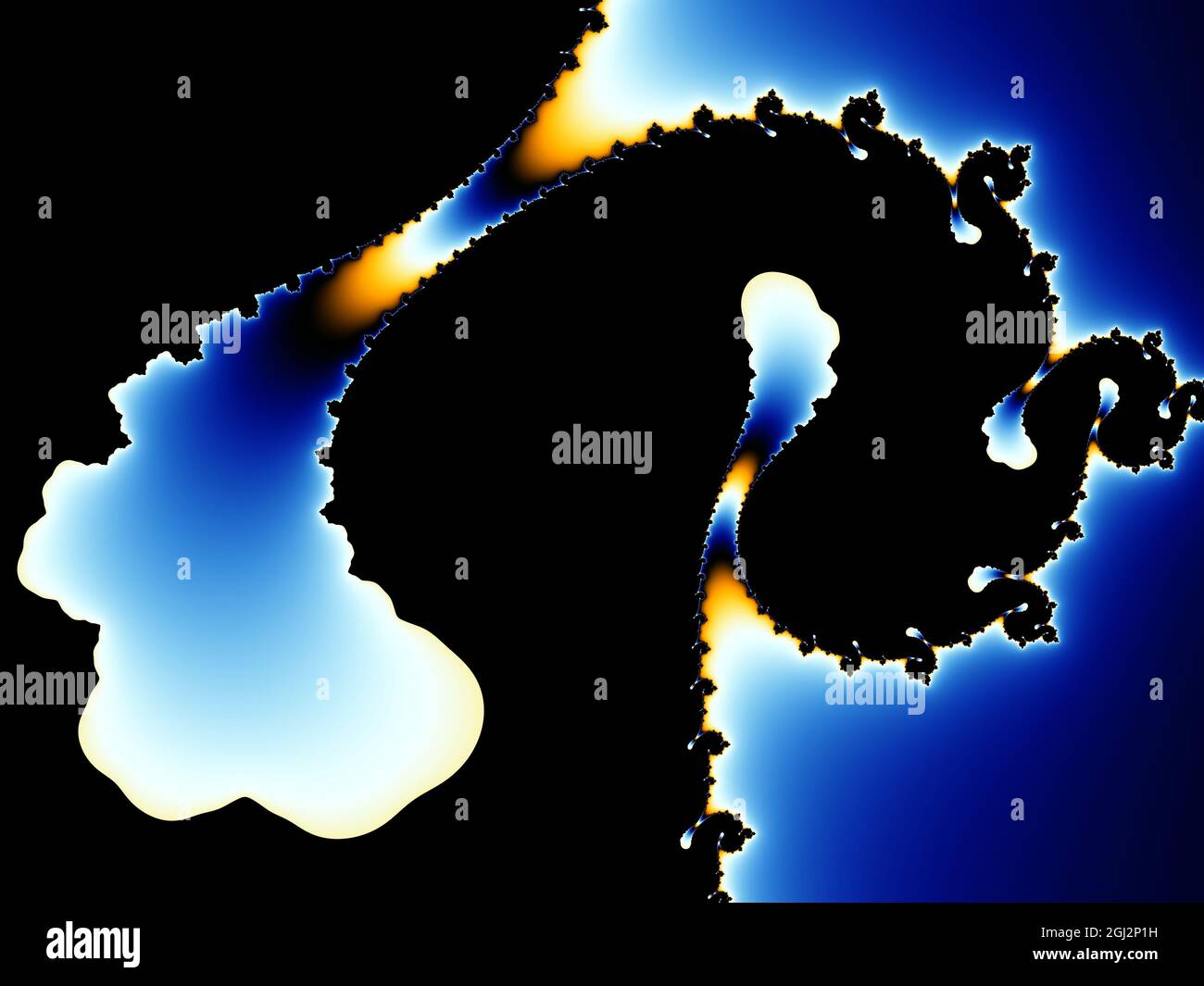 Struttura frattale matematica complessa astratta Foto Stock