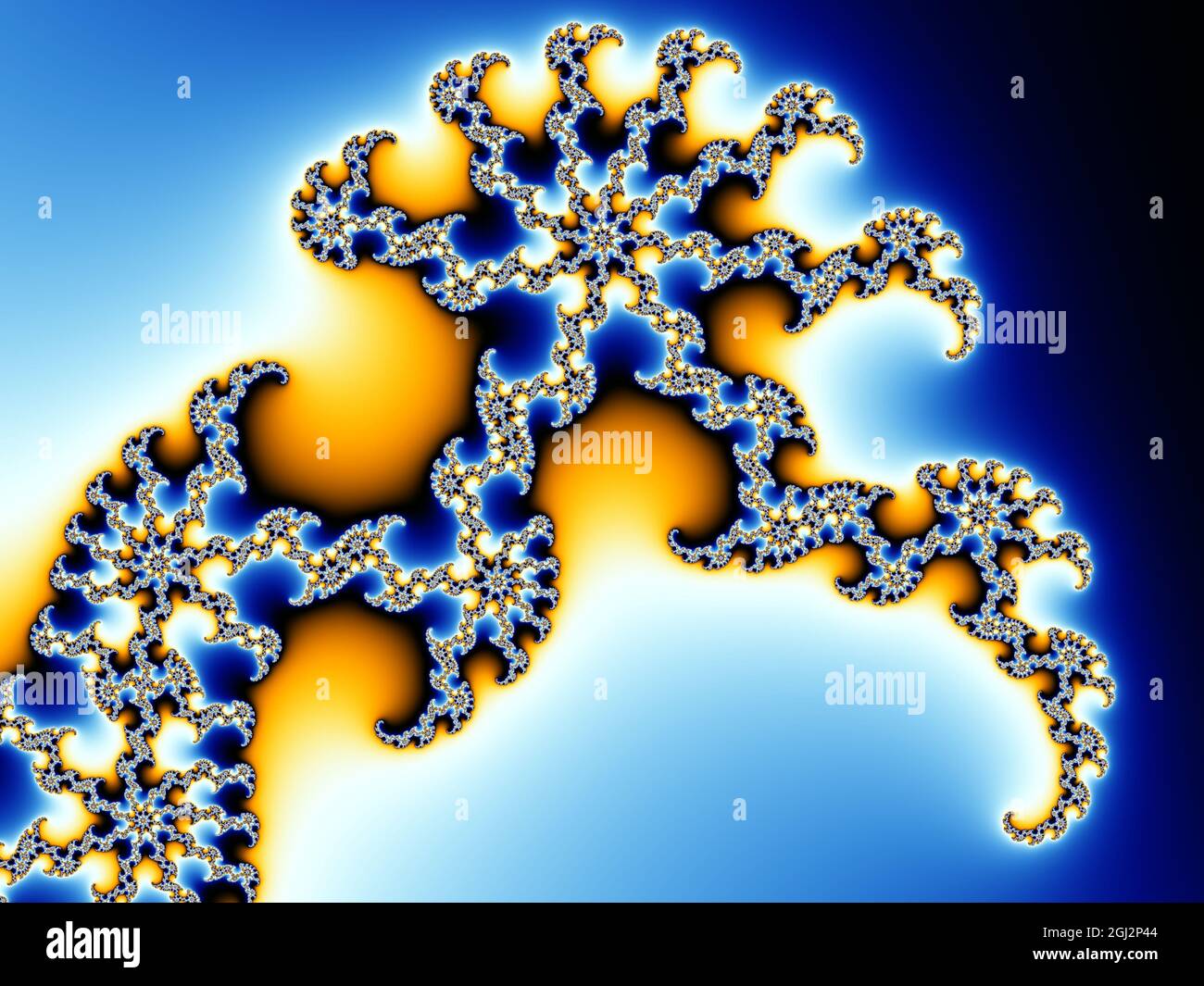 Struttura frattale matematica complessa astratta Foto Stock