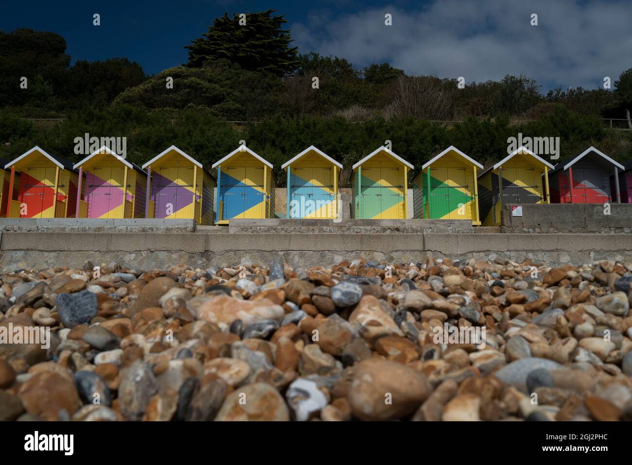 Capanne di spiaggia Foto Stock