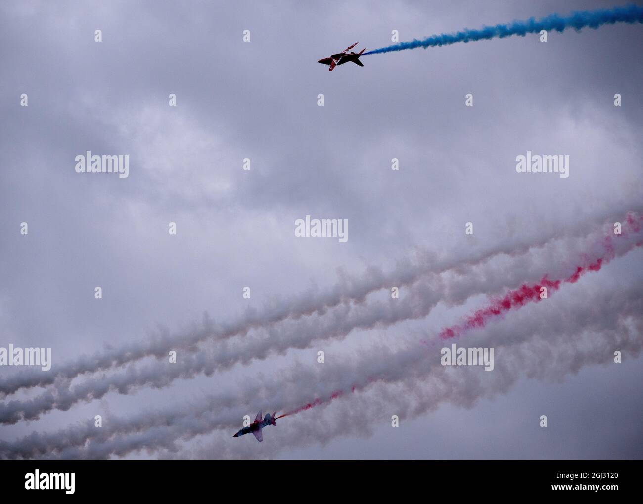 Il team di visualizzazione delle frecce rosse al Bournemouth Air Show 2021 Foto Stock