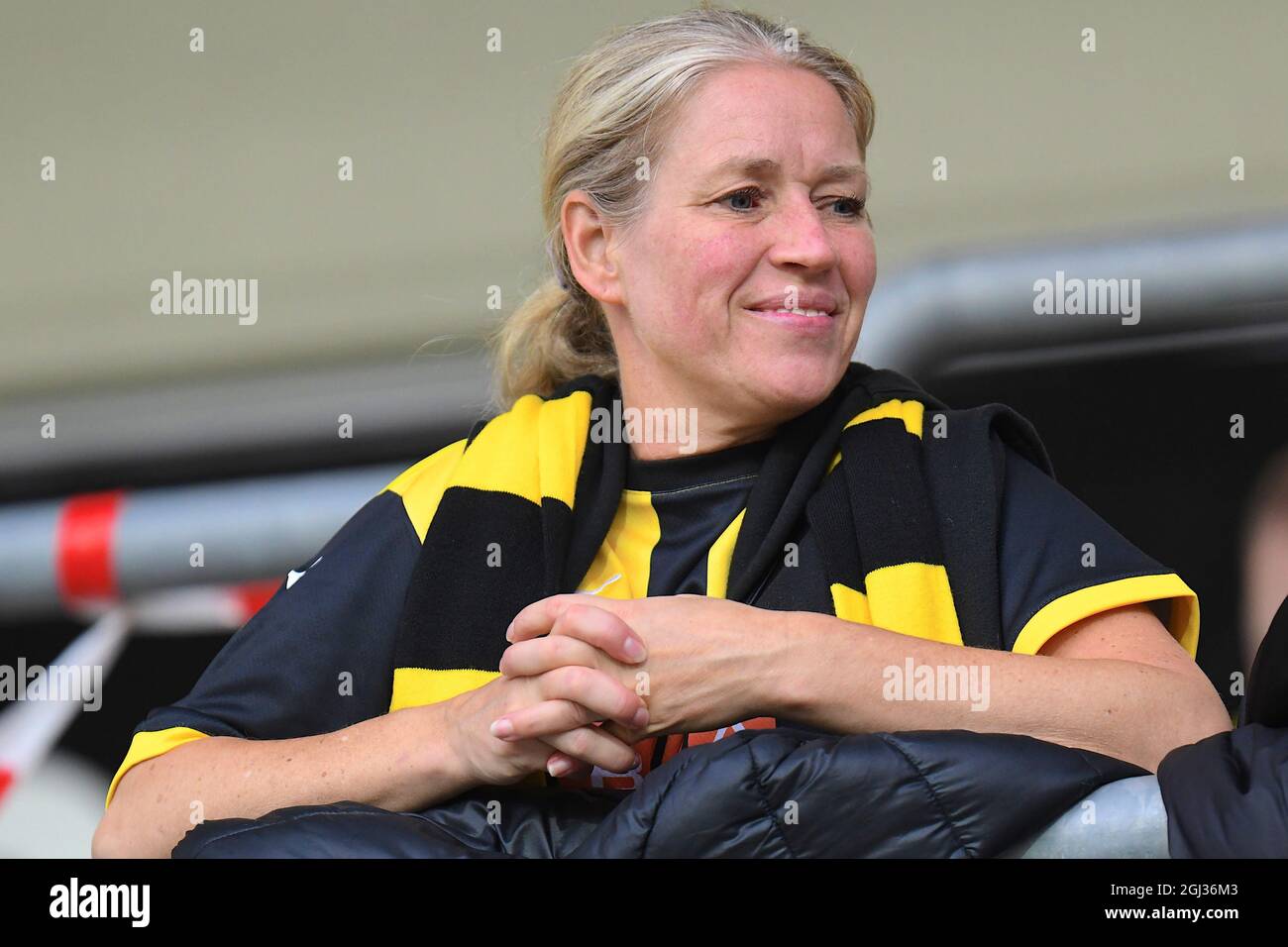 Gothenburg, Svezia. 08 settembre 2021. Sostenitore di Hacken durante la qualificazione della UEFA Womens Champions League 2° round tra BK Hacken e Valerenga SE all'arena di Bravida a Gothenburg, Svezia credito: SPP Sport Press Photo. /Alamy Live News Foto Stock