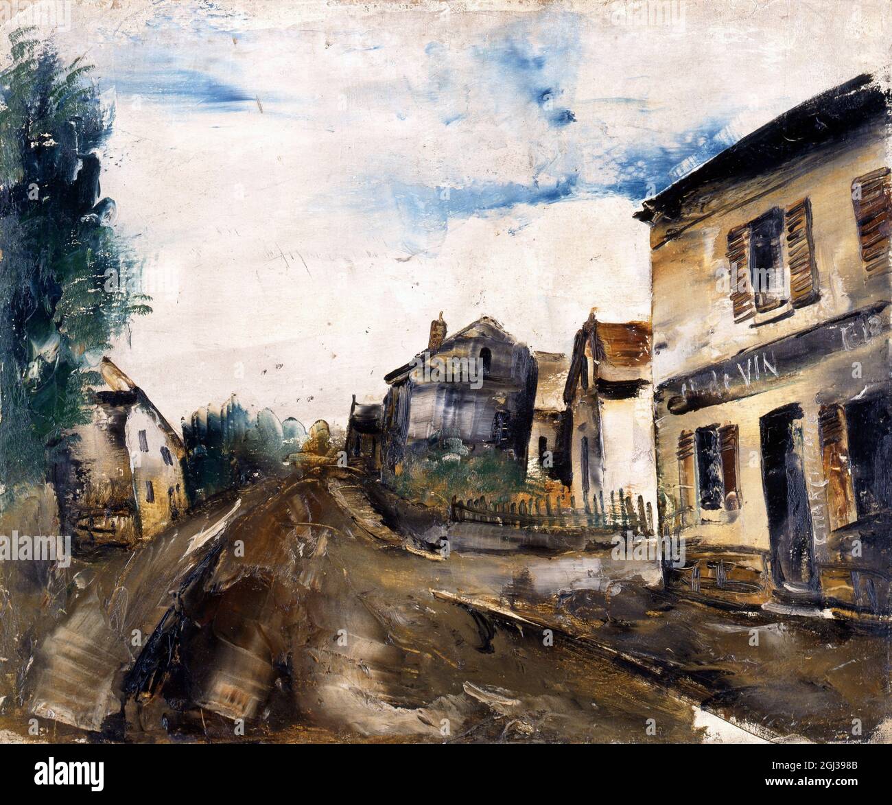 Veduta dei sobborghi parigini dell'artista giapponese, Yūzō Saeki (1898-1928), olio su tela, 1924 Foto Stock