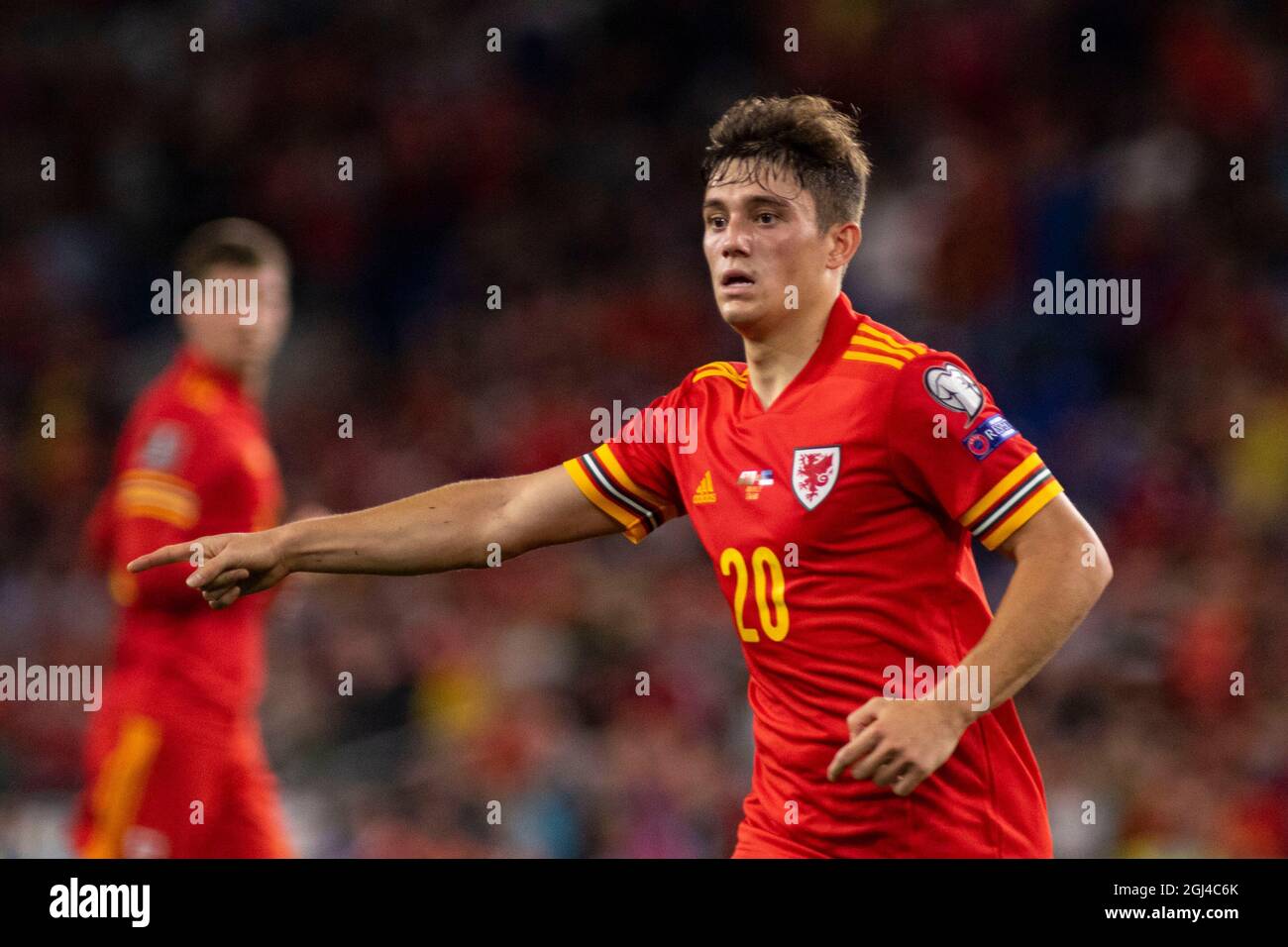 Cardiff, Regno Unito. 08 settembre 2021. Daniel James del Galles in azione. Galles / Estonia in un qualificatore della Coppa del mondo FIFA 2022 al Cardiff City Stadium l'8 settembre 2021. Credit: Lewis Mitchell/Alamy Live News Foto Stock