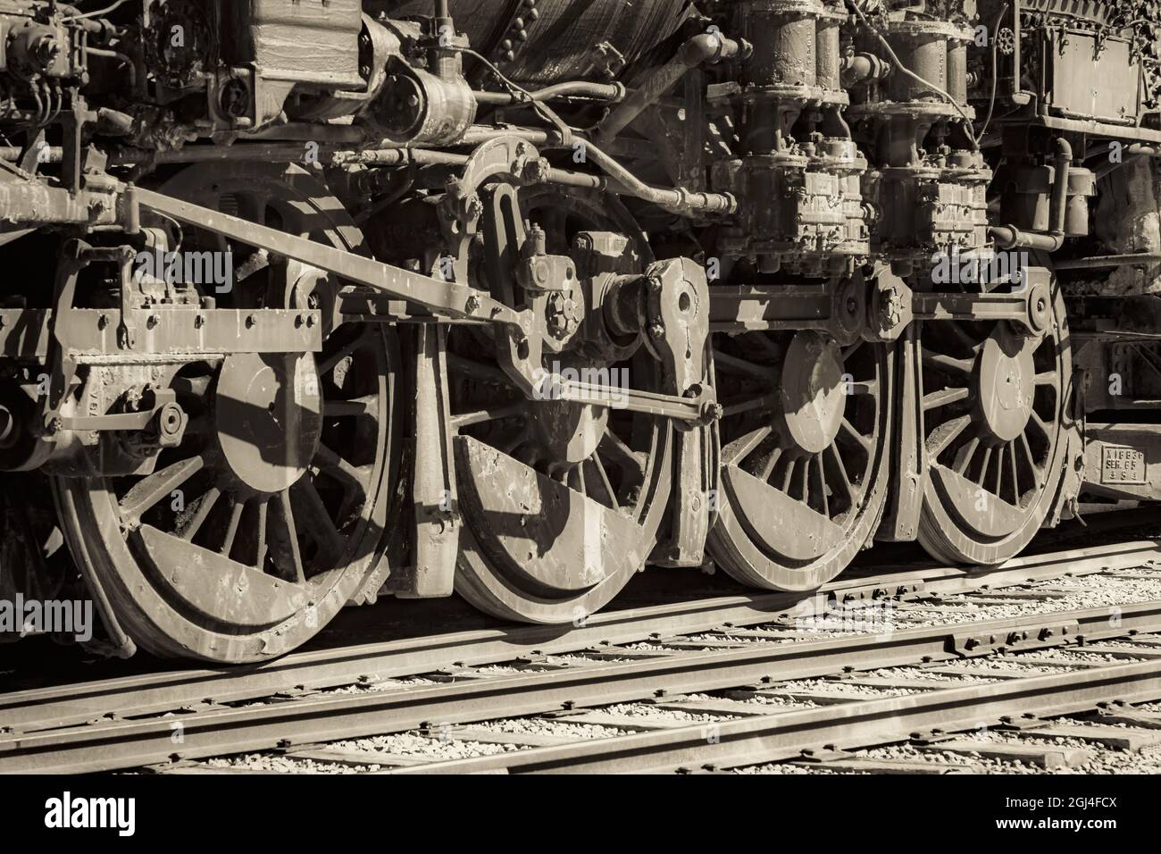 Macchinisti della locomotiva a vapore Foto Stock