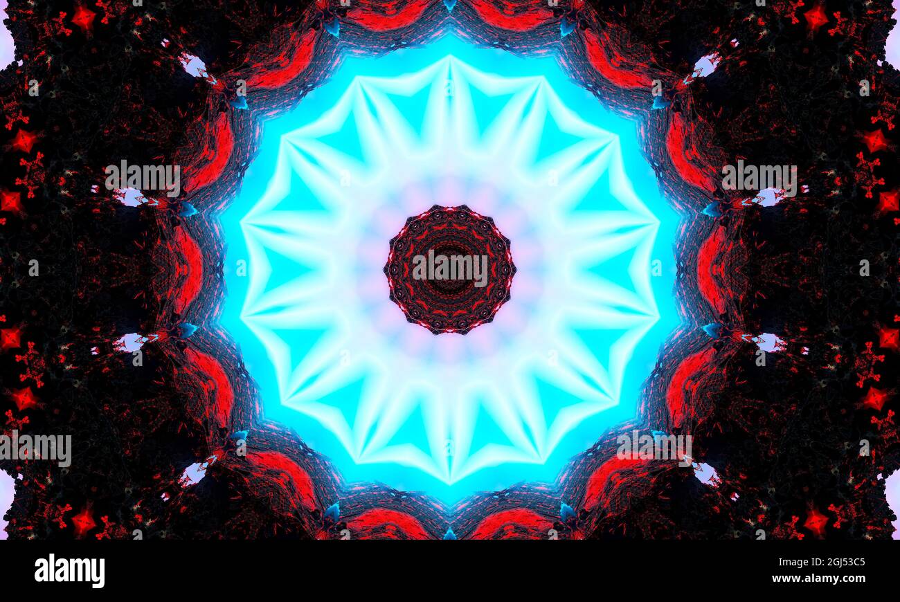 Carta da parati groovy. Bianco Ripeti Batik. Colore geometrico nero. Orrore psichedelico mistico. Rug geometrico bianco. Carta da parati mistica senza cuciture. Piazza nera Foto Stock