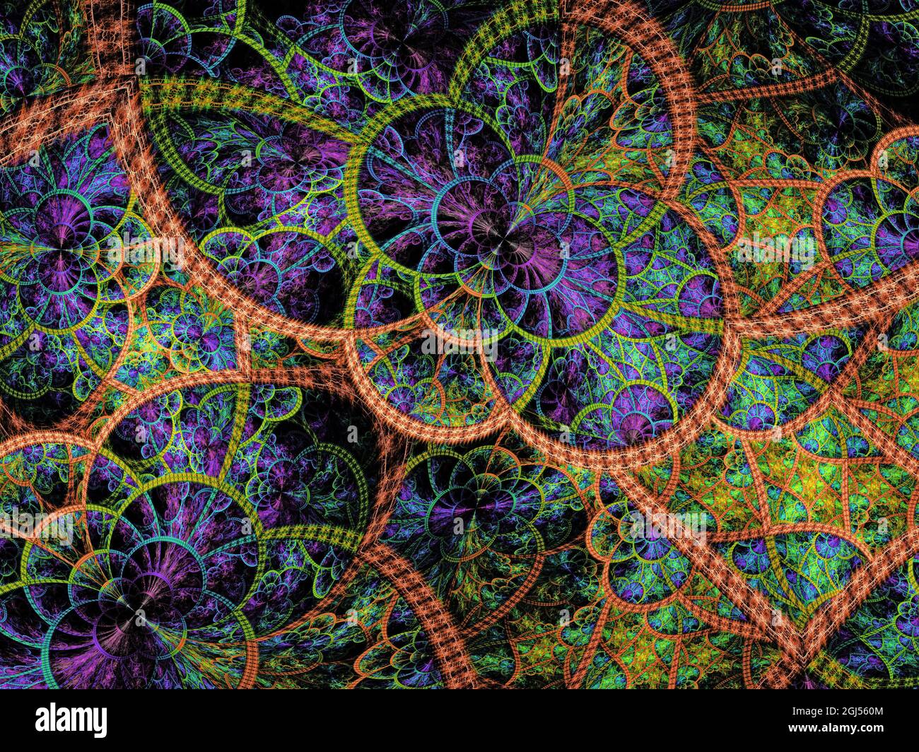 Arte digitale Fractal complessa Foto Stock