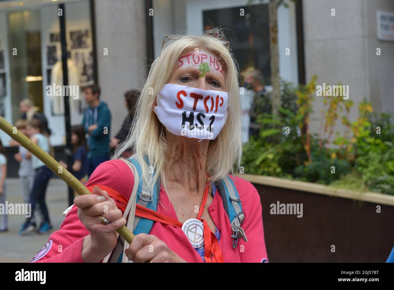 Extinction Rebellion marzo per la natura a Londra, Regno Unito. Foto Stock