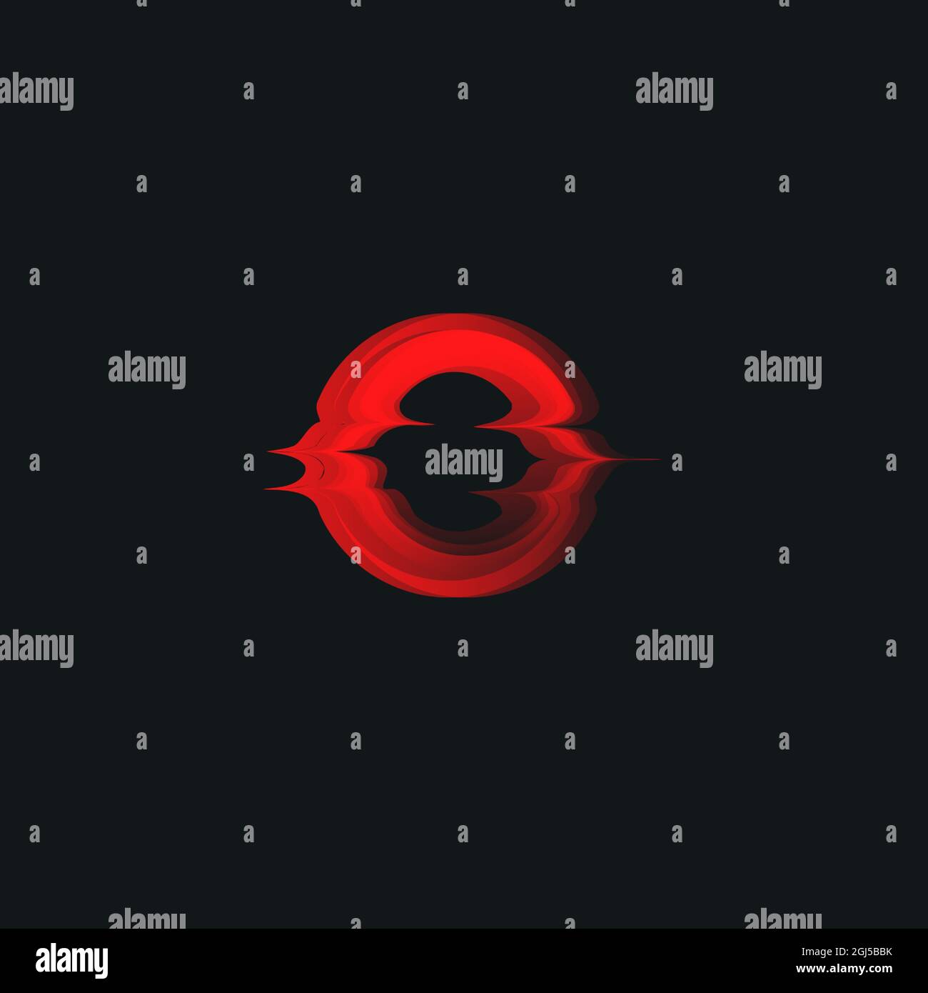 Sole rosso, tramonto bruciante, alba fondente, icona vettoriale. Illustrazione Vettoriale