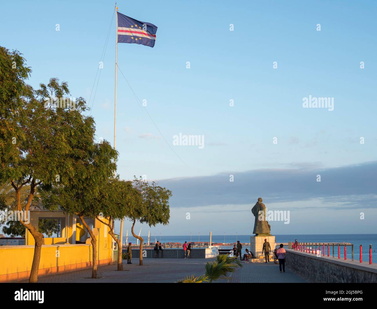 Miradouro Diogo Gomes su Platone. La capitale Praia sull'Ilha de Santiago, Capo Verde. Foto Stock