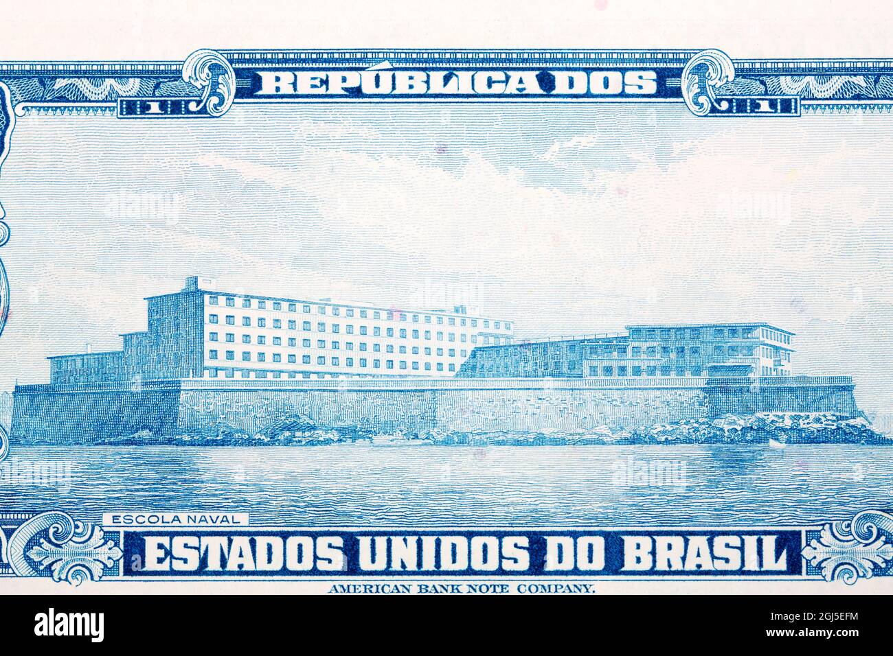 Scuola navale da denaro brasiliano vecchio - Cruzeiro Foto Stock
