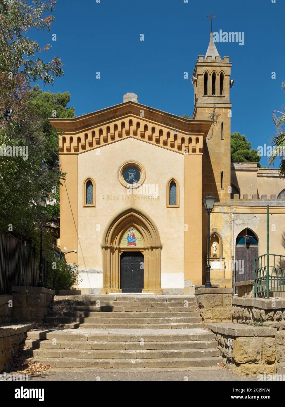 Religione e architettura in Sicilia Chiesa di Santa Maria del Rosario in Sabucina (Caltanissetta) Foto Stock