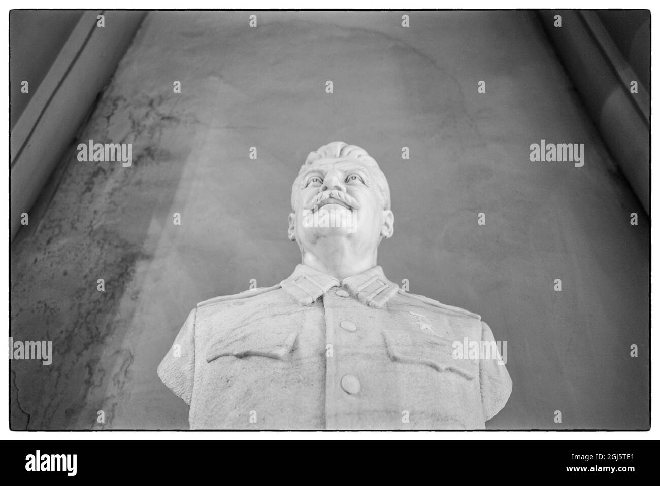 Georgia, Gori. Museo Stalin dedicato all'ex dittatore sovietico Joseph Stalin, busto di Stalin. Foto Stock