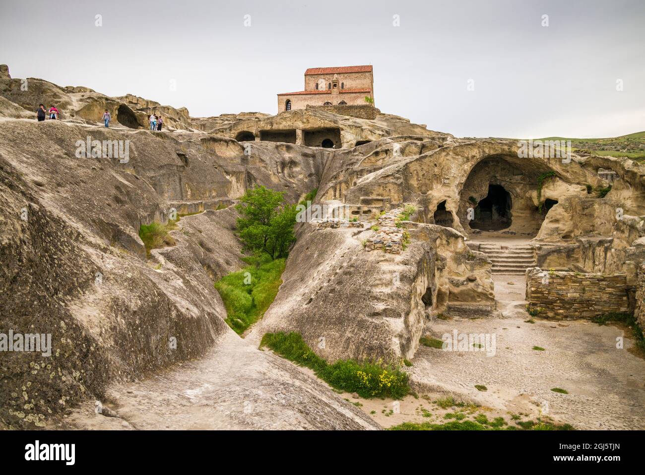 Georgia, Uplistsikhe. 7 ° secolo grotta città. Foto Stock