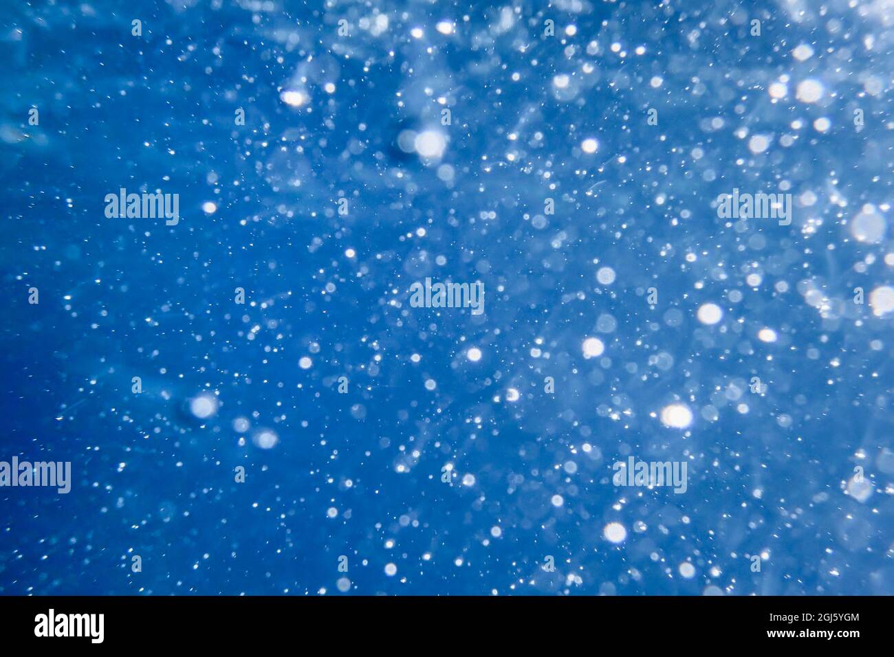 Bolle astratte in acqua, bolle d'aria acqua sfondo Foto Stock