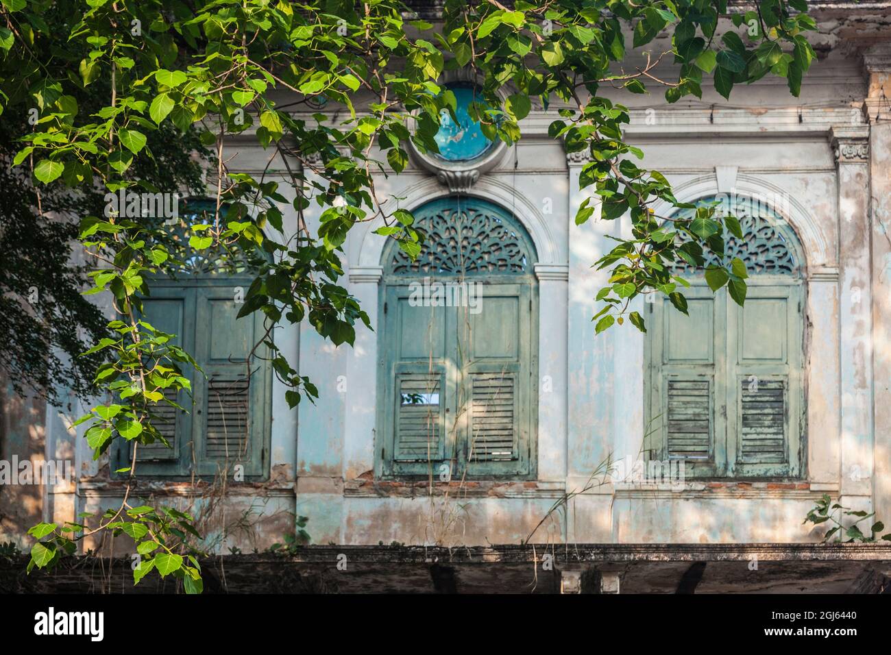 Thailandia, Bangkok. Riverside, Old Customs House dettaglio. Foto Stock