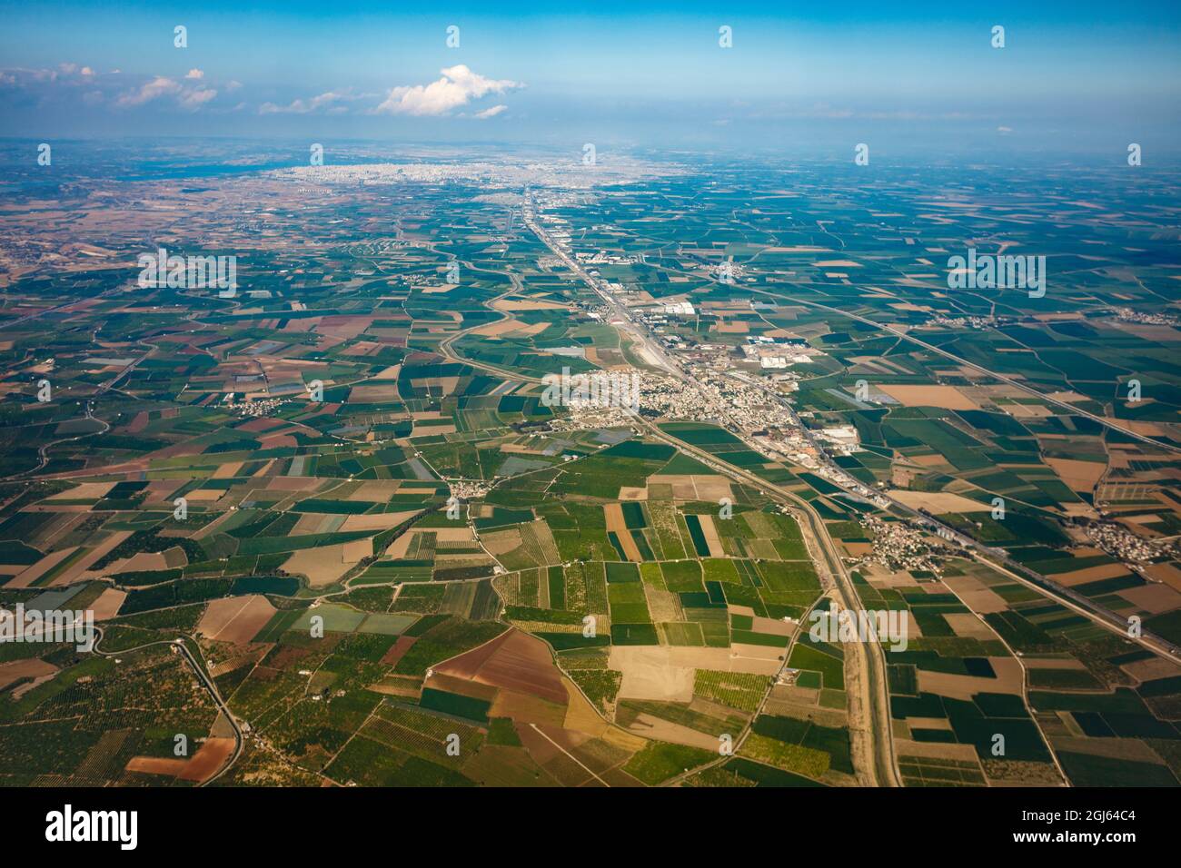 Città di Adana sulle pianure di Cukurova, Turchia. Foto Stock