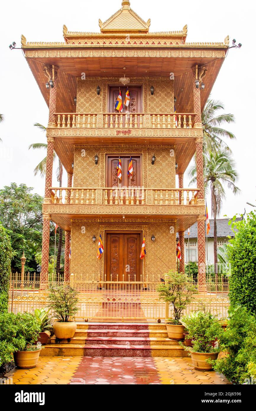 Cambogia, Siem Reap. Tempio a tre piani. Foto Stock