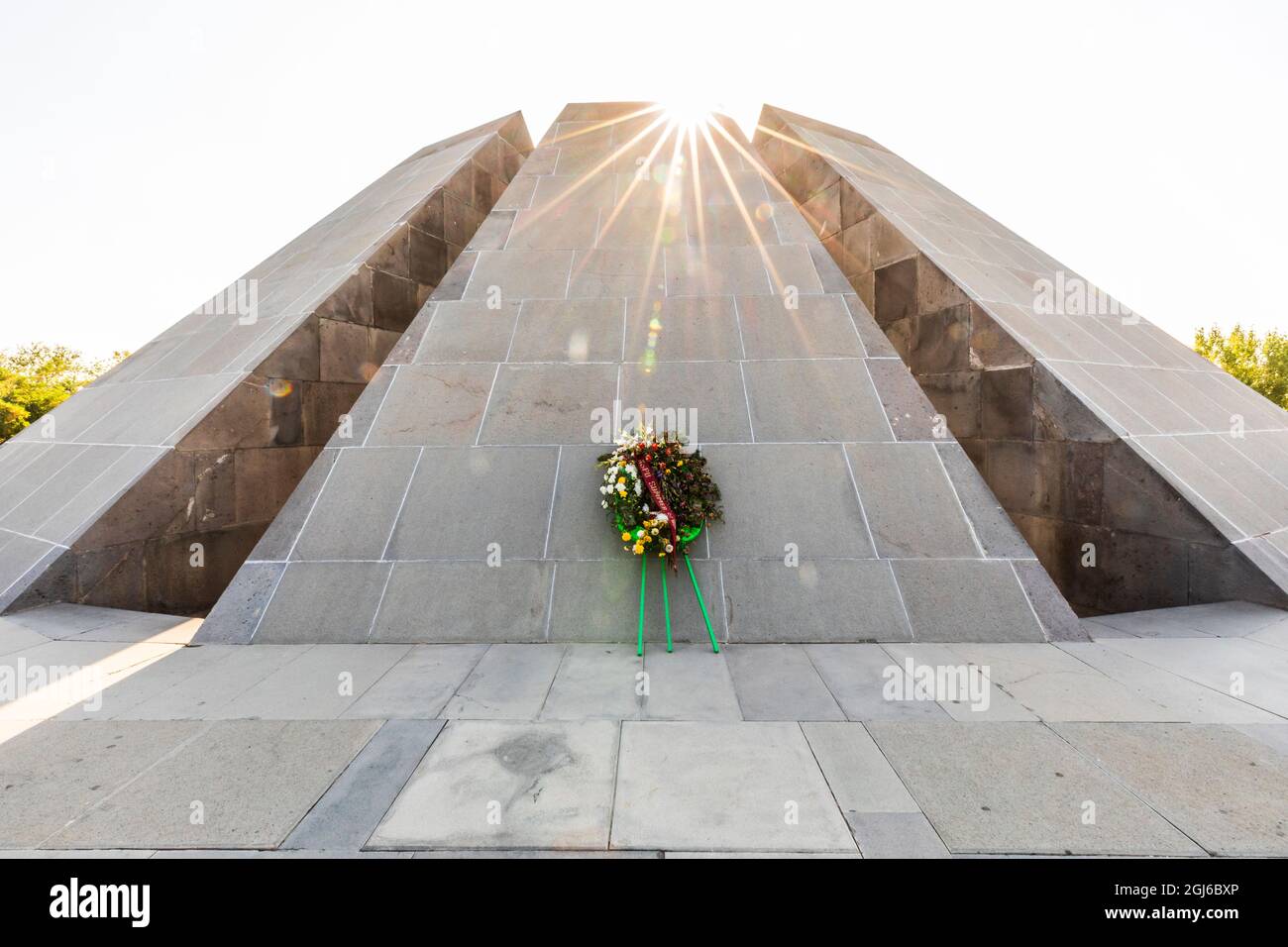 Yerevan, Provincia di Yerevan, Armenia. Il Memorial Hall al Tsitsernakaberd genocidio armeno complesso memoriale. Foto Stock