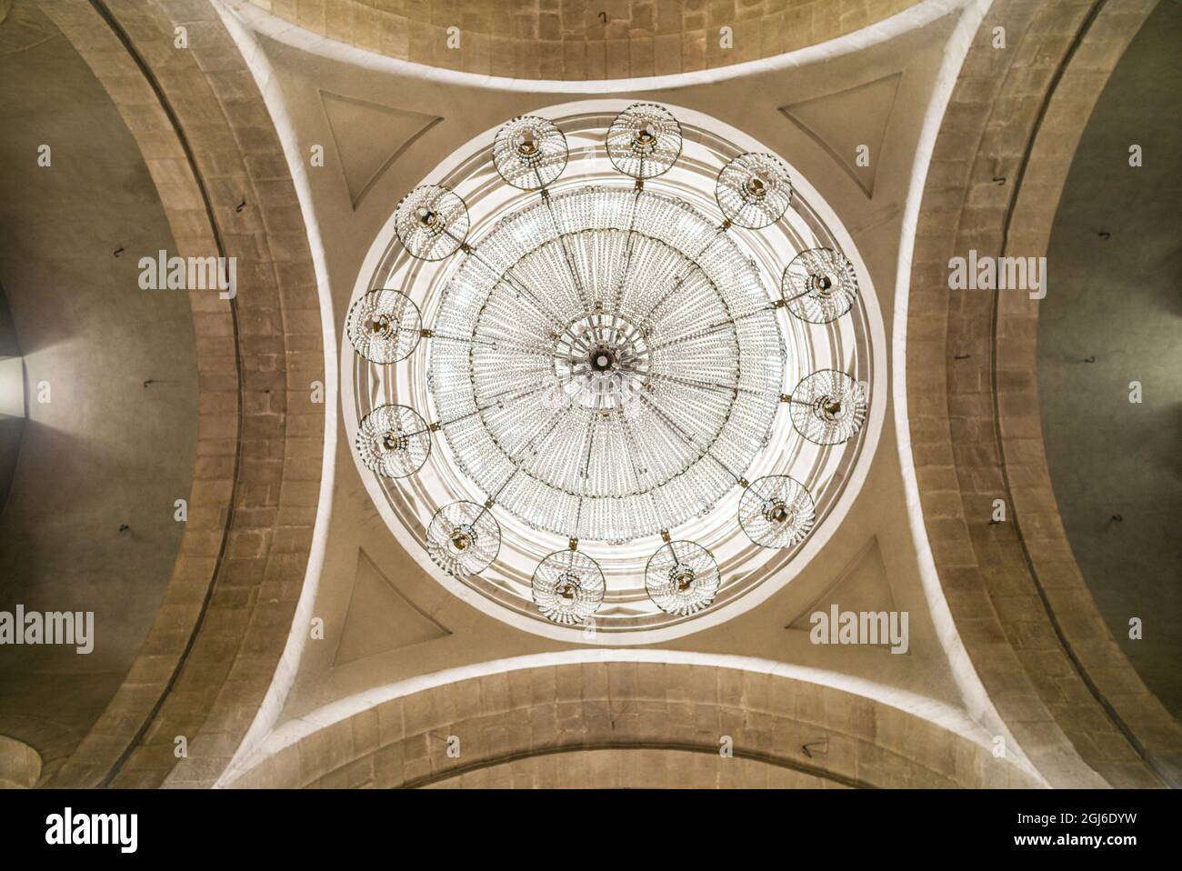 Repubblica del Nagorno Karabakh, Shushi. Ghazanchetsots Cattedrale, 19 ° secolo, interno. Foto Stock