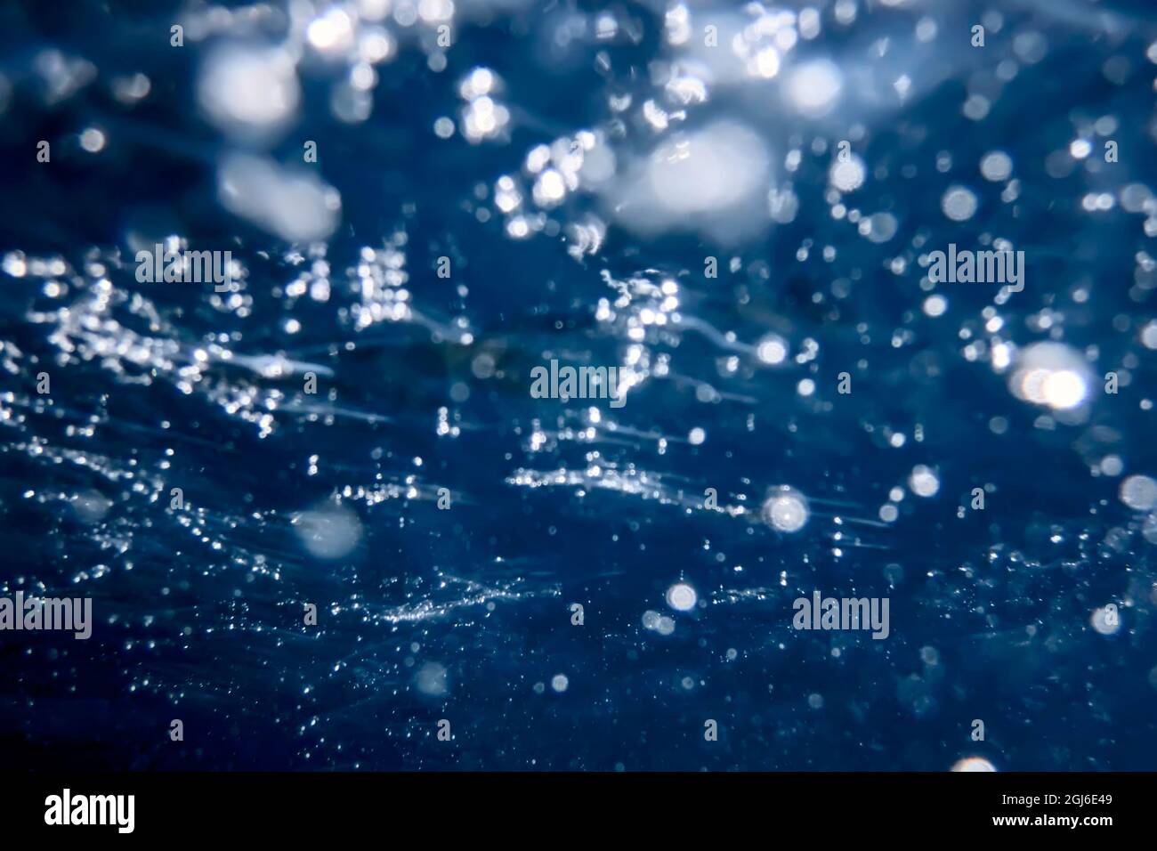 Bolle astratte in acqua, bolle d'aria acqua sfondo Foto Stock