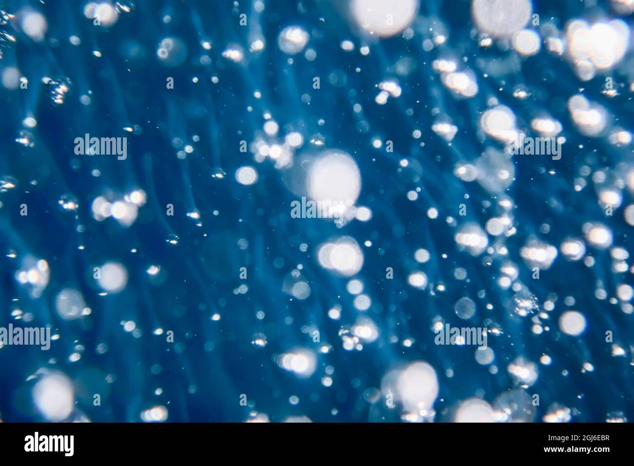 Bolle astratte in acqua, bolle d'aria acqua sfondo Foto Stock