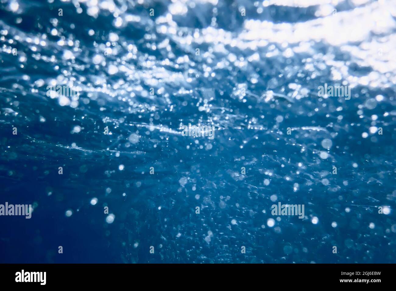 Bolle astratte in acqua, bolle d'aria acqua sfondo Foto Stock