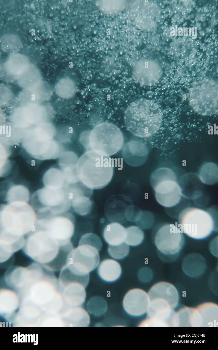 Bolle d'aria, bolle d'acqua Abstract background. Foto Stock