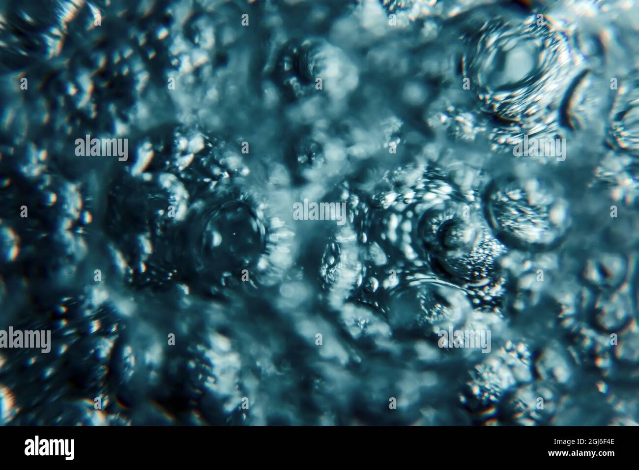Bolle d'aria, bolle d'acqua Abstract background. Foto Stock
