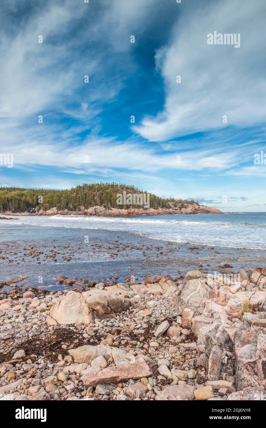 Canada, Nuova Scozia, Cabot Trail. Cape Breton Highlands National Park, Black Brook Beach. Foto Stock