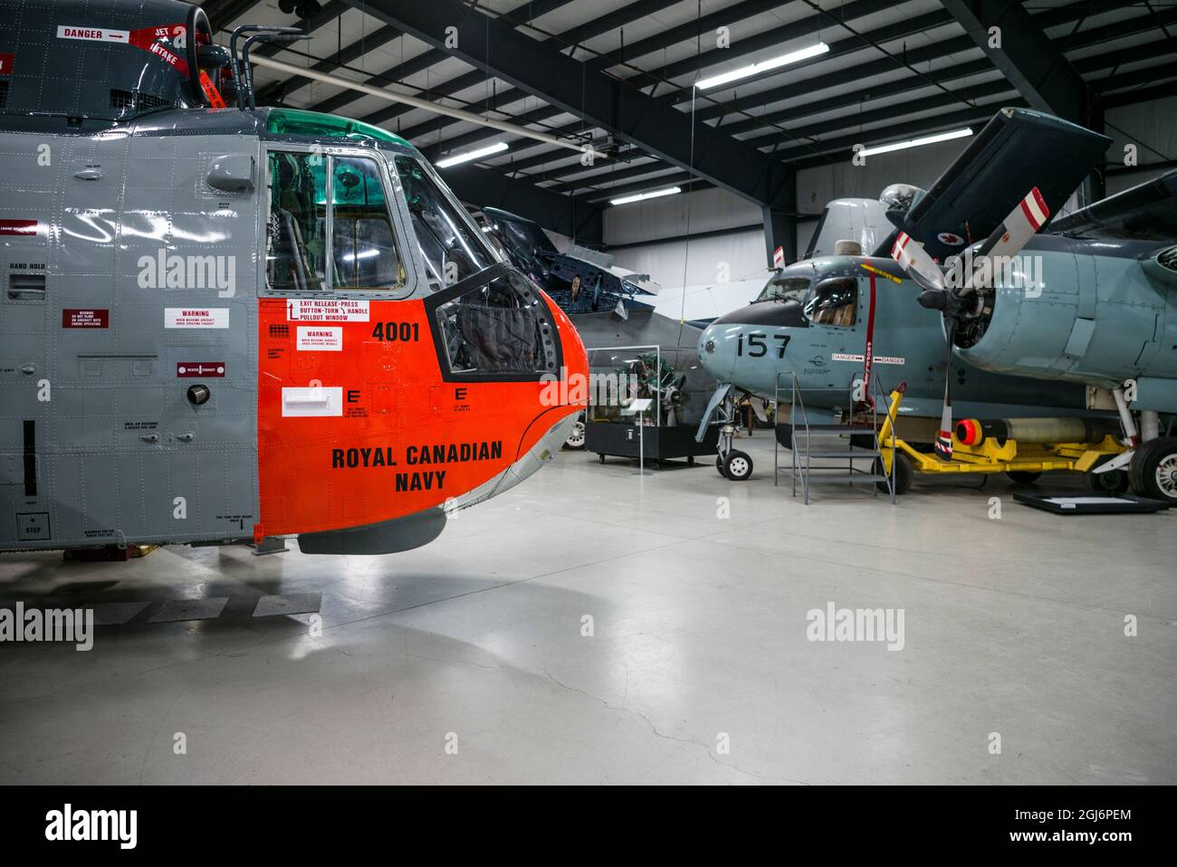 Canada, Nova Scotia, Shearwater, Shearwater Aviation Museum, Museo del canadese marittimo Aviazione Militare alla CFB Shearwater, Sikorsky helicopt di salvataggio Foto Stock