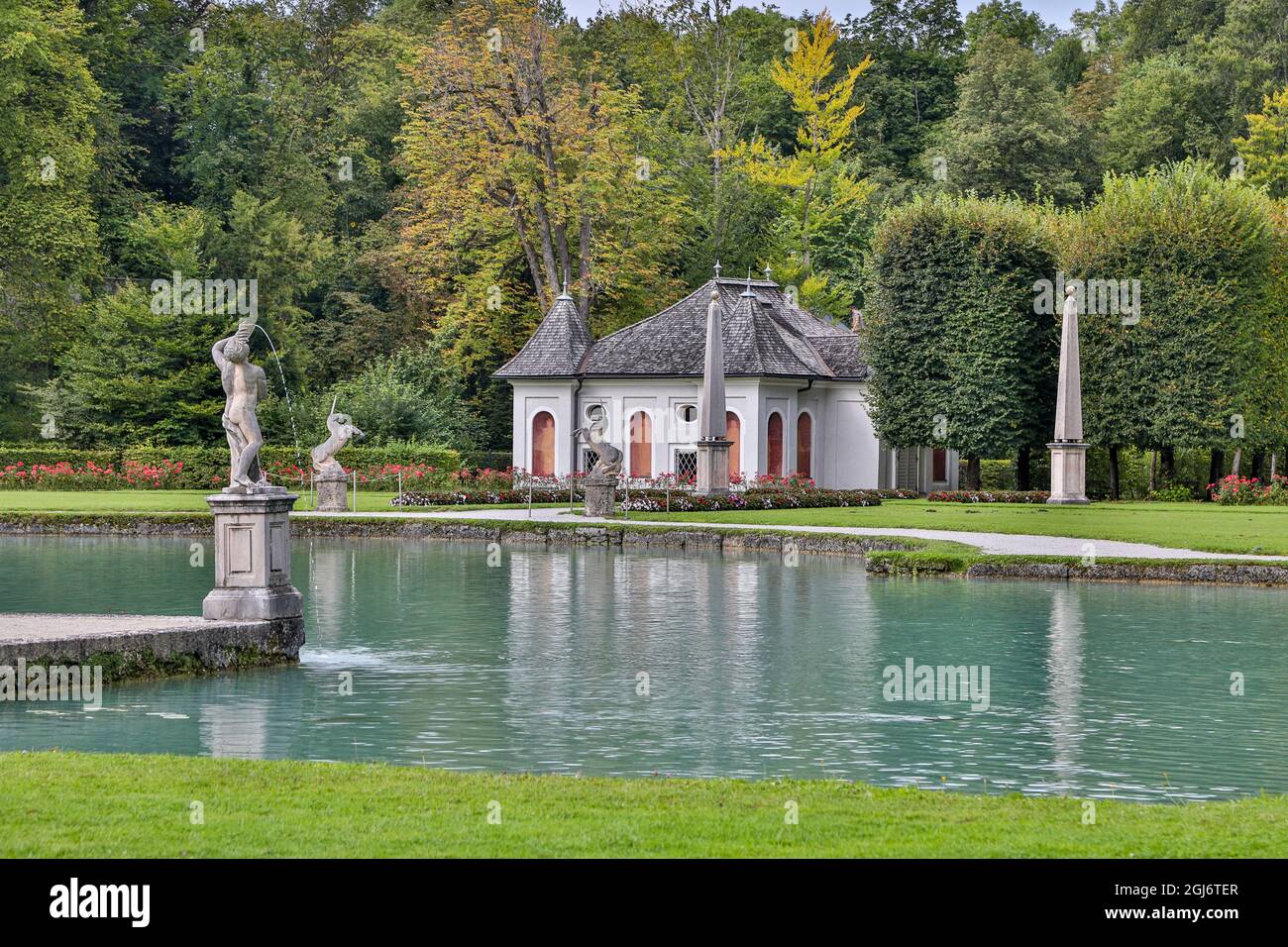 Europa, Austria, Salisburgo, Castello e Giardini di Hellbrunn Foto Stock