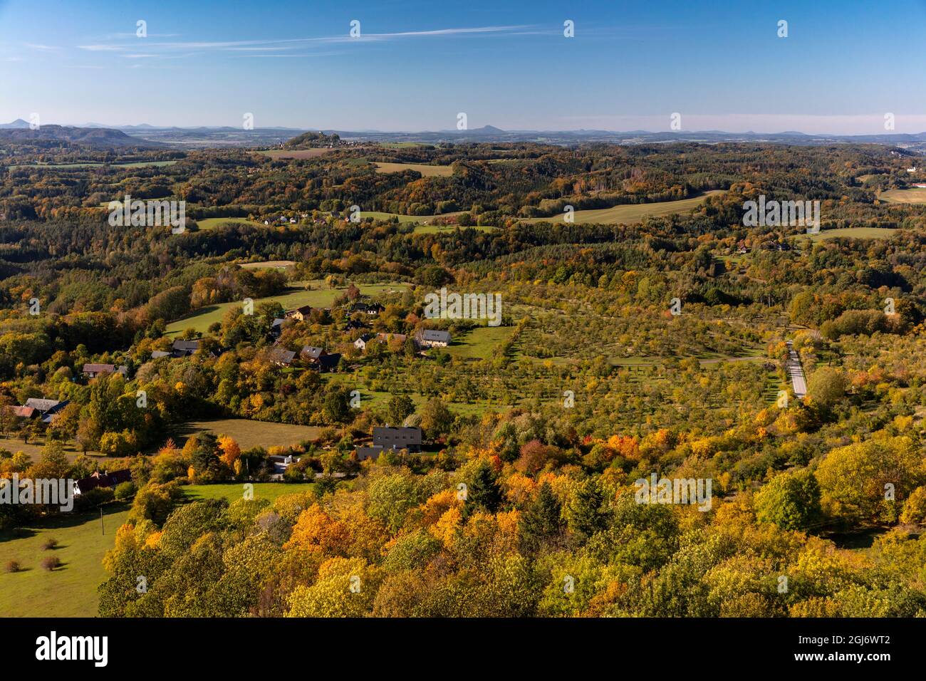 Campagna autunnale nella Repubblica Ceca Foto Stock