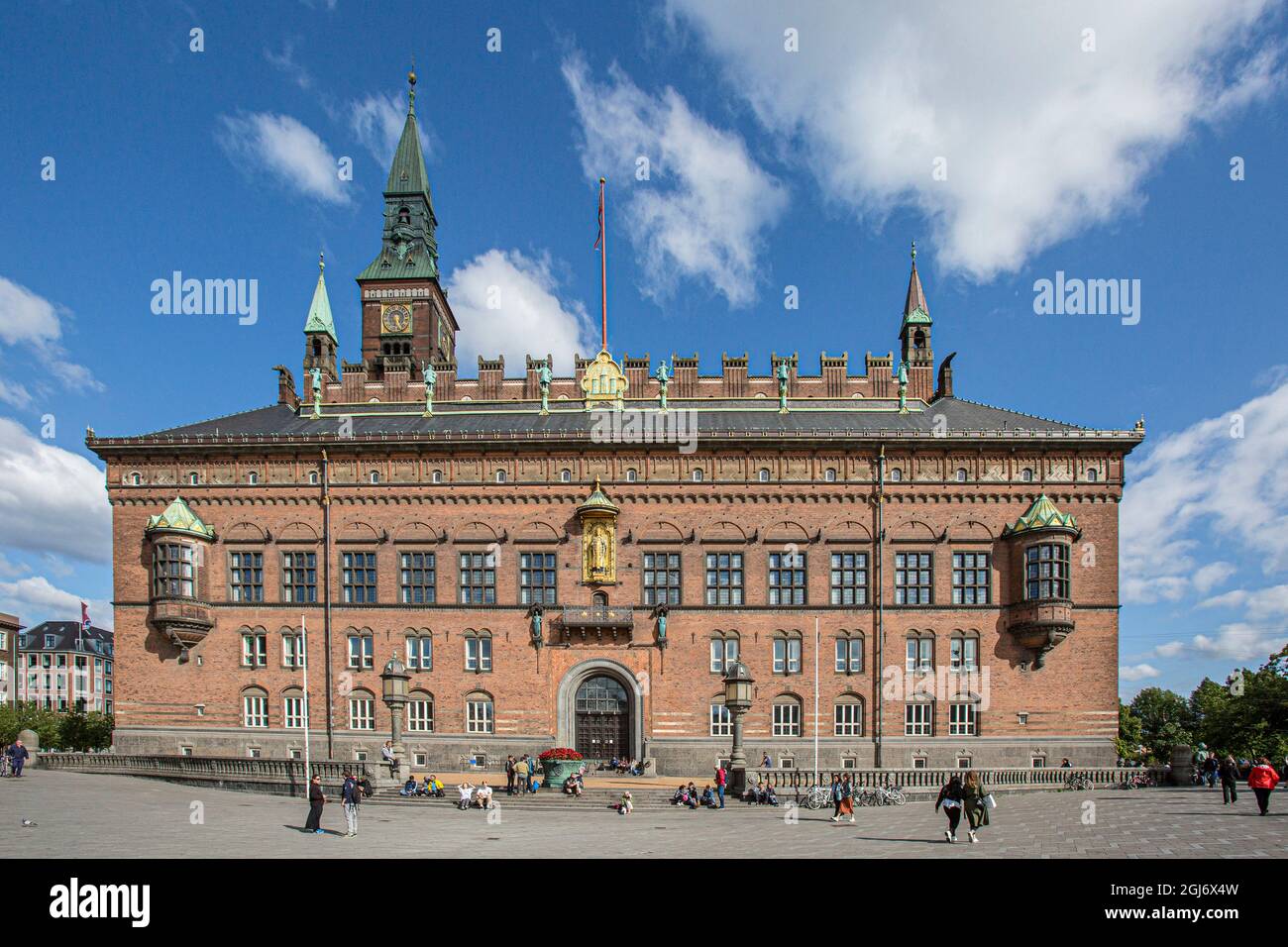 Centro Civico di Copenaghen con il governo locale e gli uffici del Sindaco, Danimarca. (Solo per uso editoriale) Foto Stock
